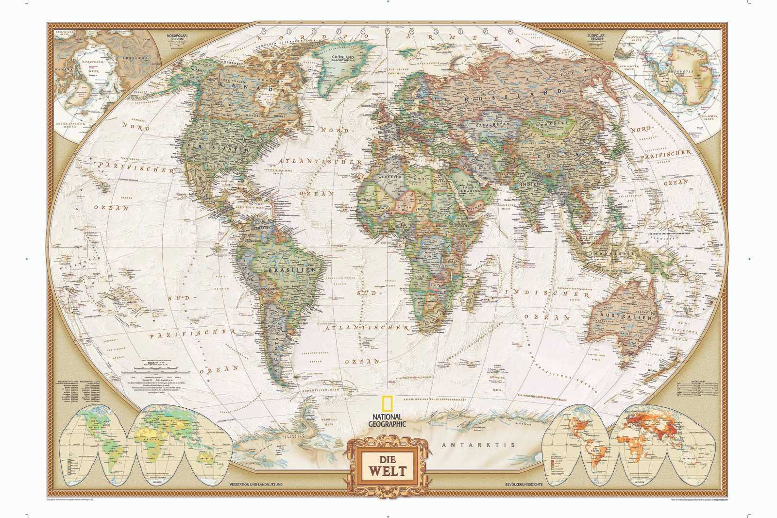 Papier peint Carte du monde classique