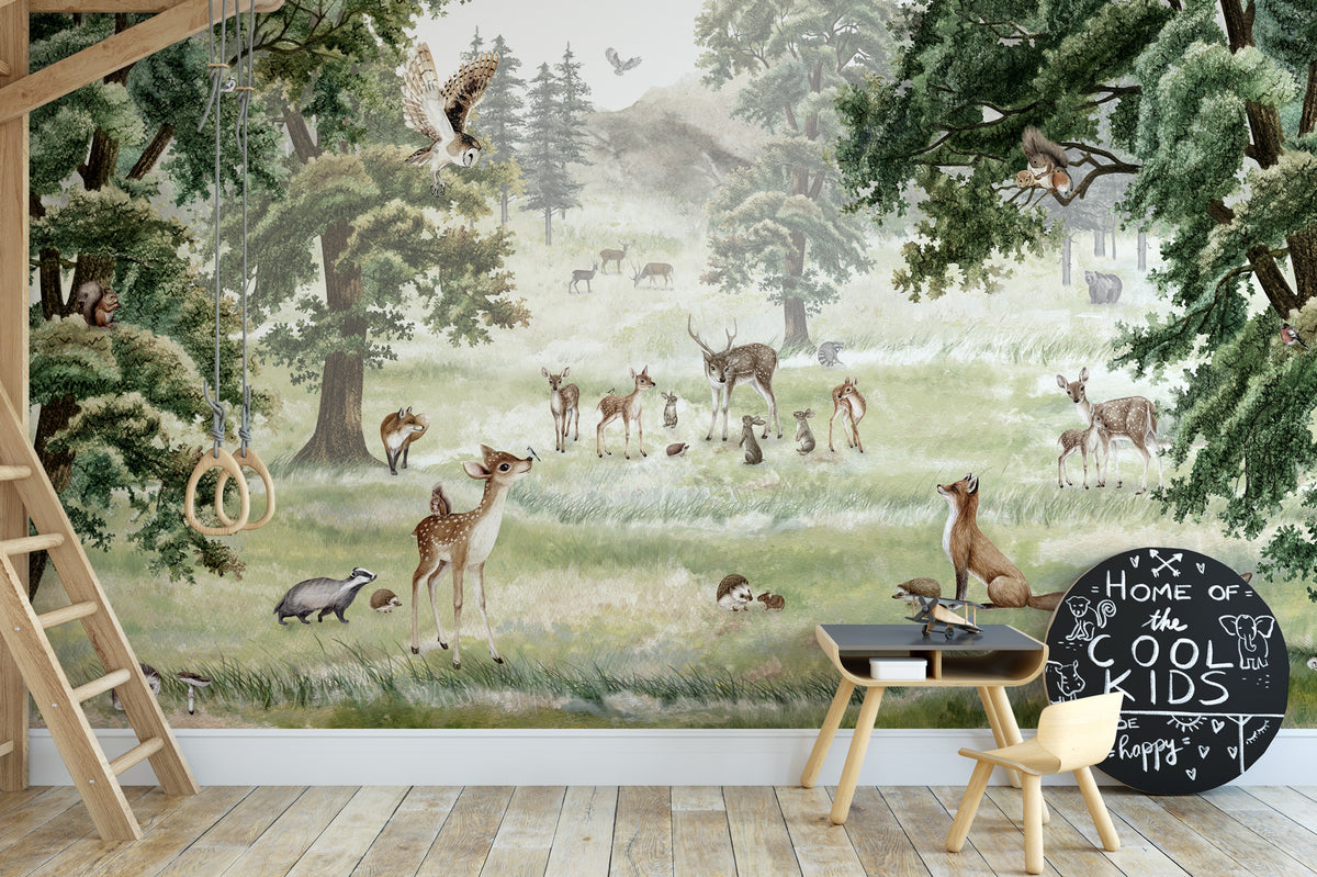 Papel pintado infantil animales y mascotas