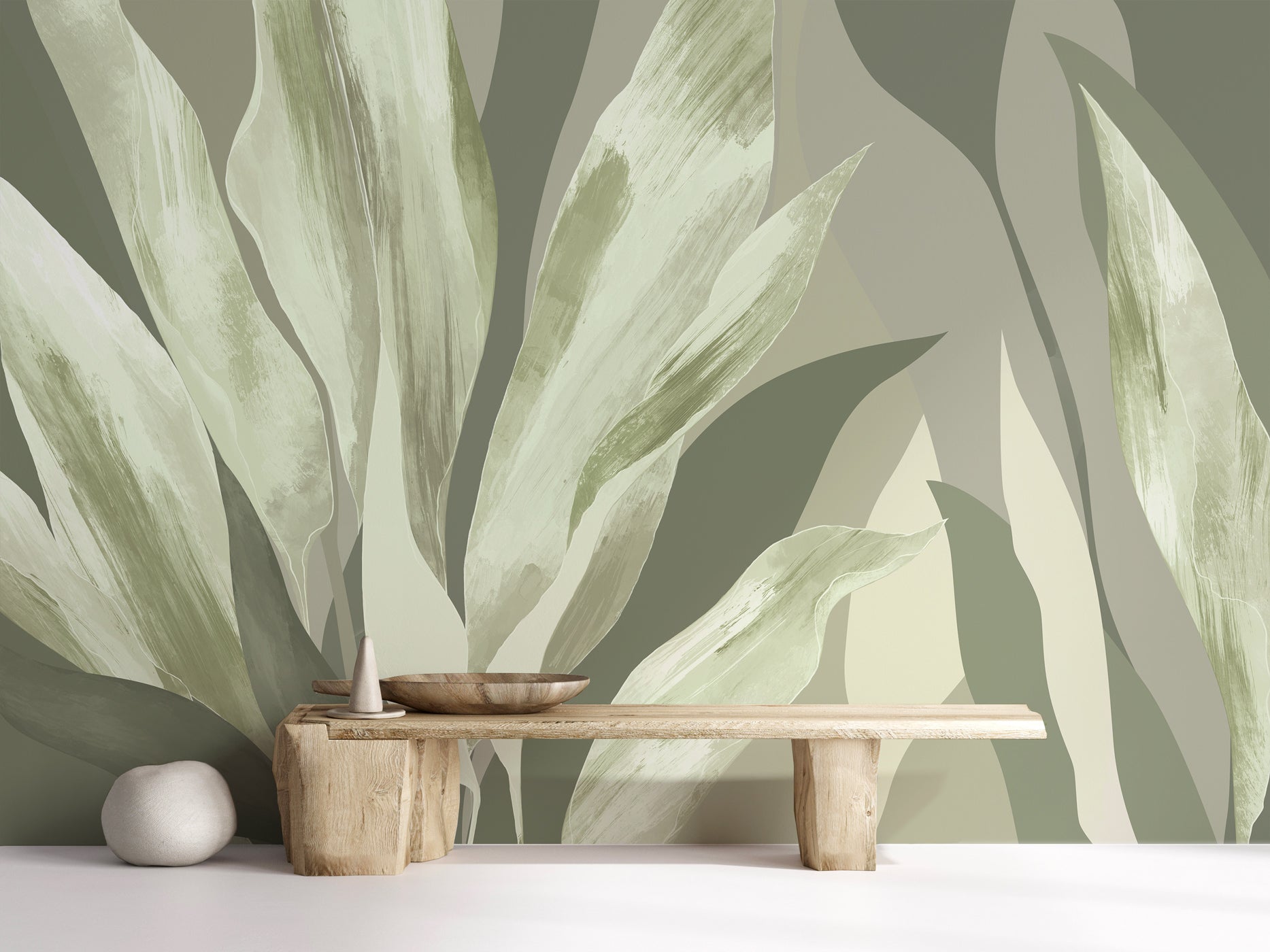 Papier peint étoffe florale, mural concept, tendance