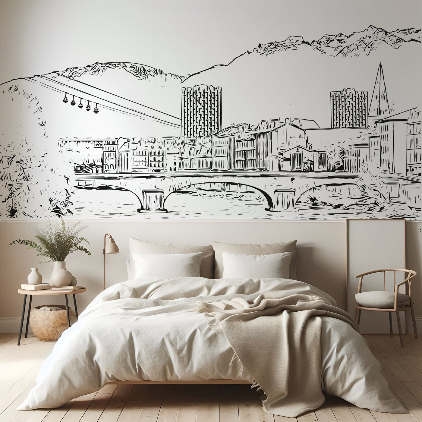 Papier peint téléphérique Grenoble Belledonne, XXL, tendance