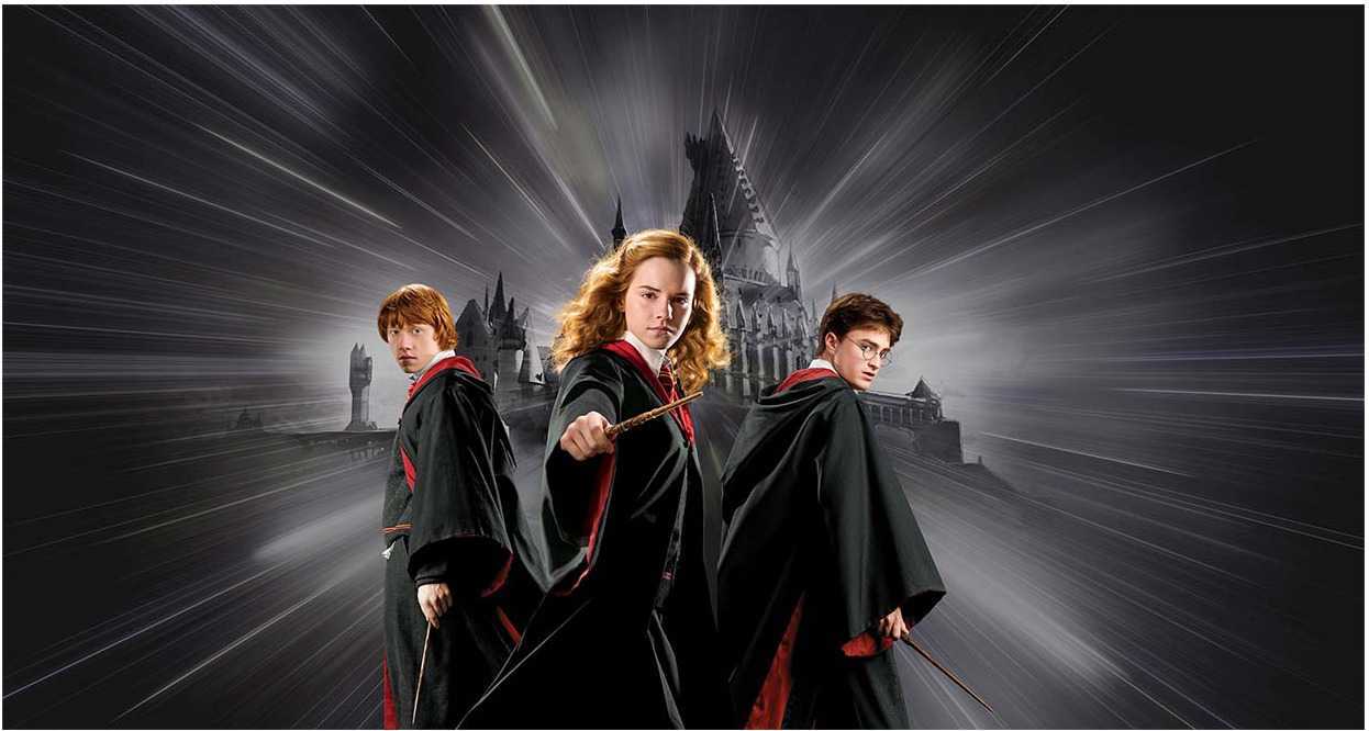 Harry Potter Hogwarts fondo de pantalla panorámica oscura