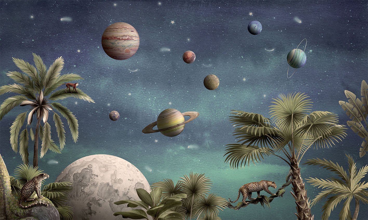 Tapete Planeten und Raubtiere