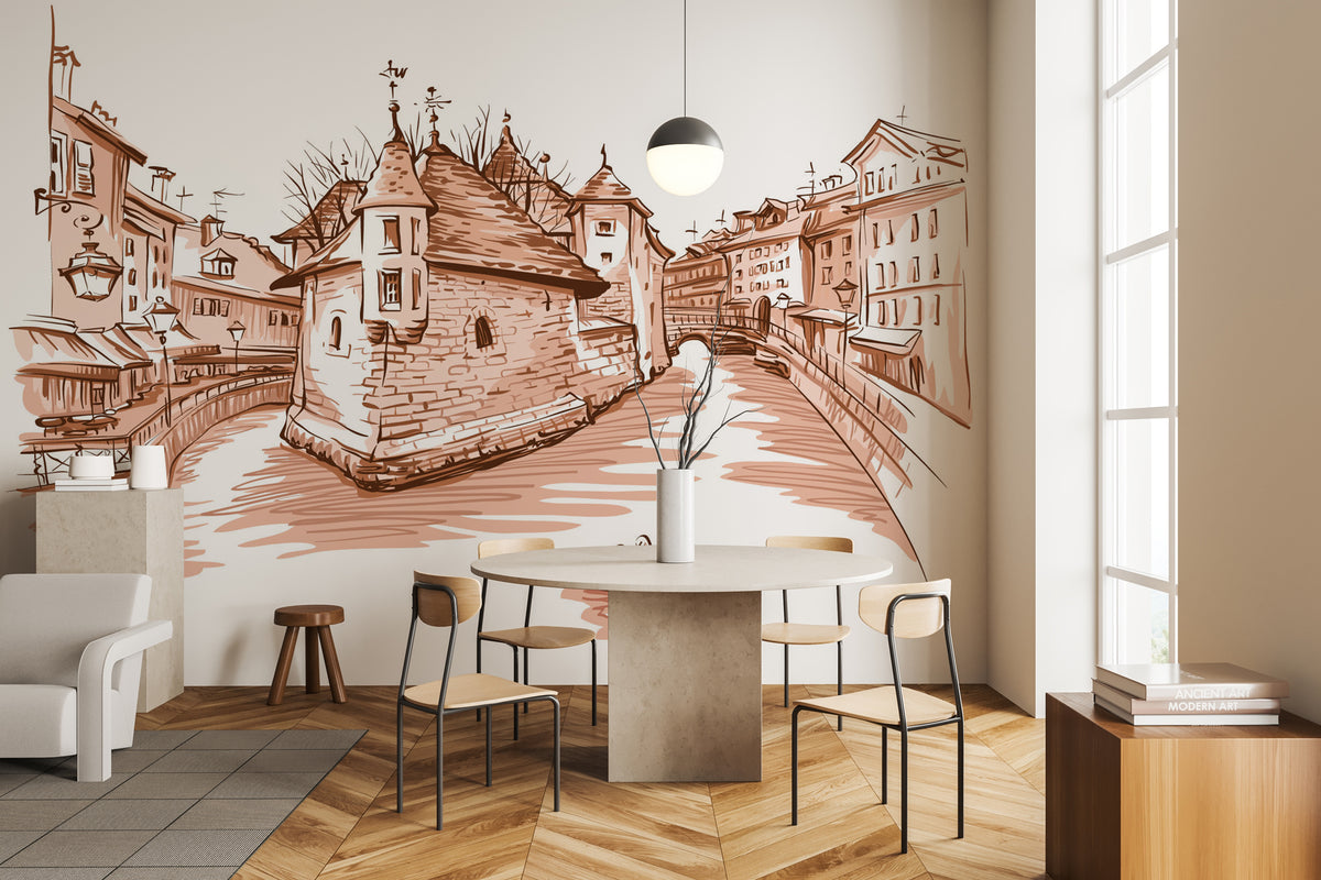 Venice Wallpaper of Alps Terracotta