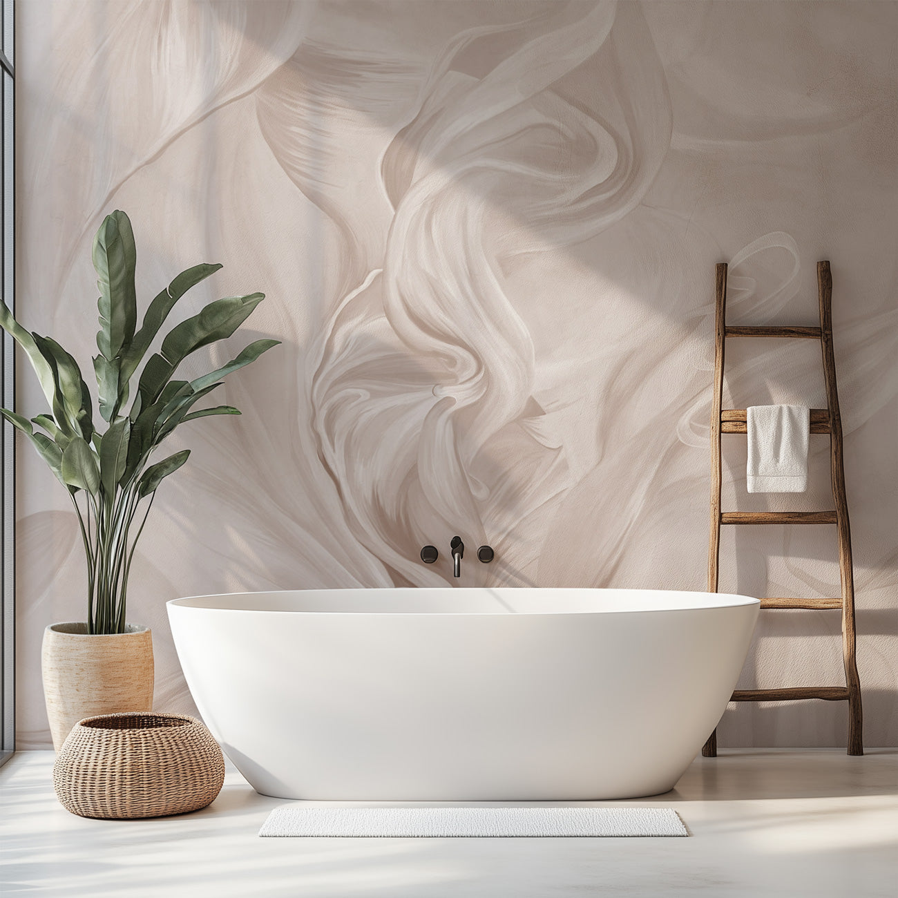 Papier peint contemporain – sublime flow sepia