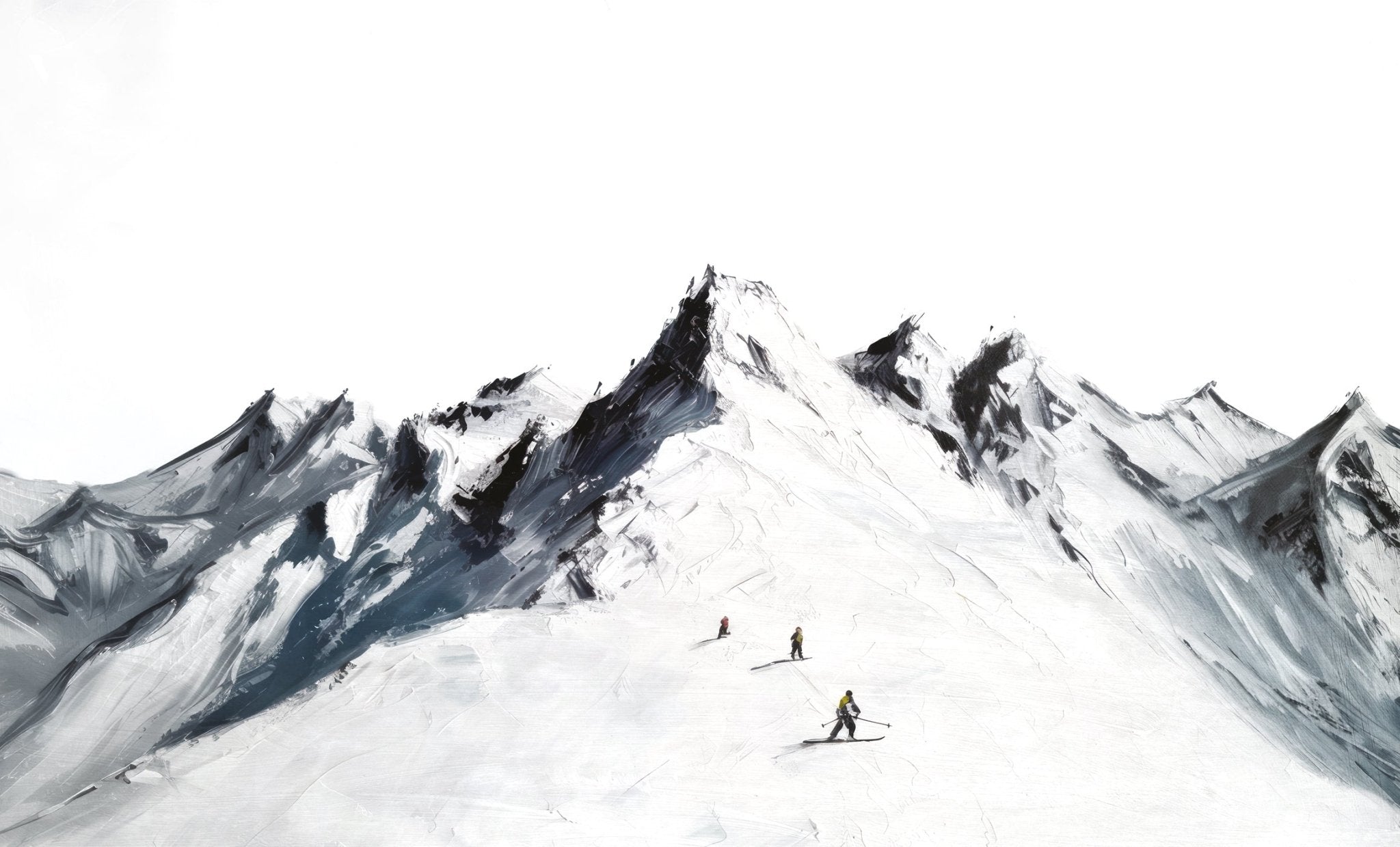 Papier peint ski alpinisme en montagne, XXL, tendance