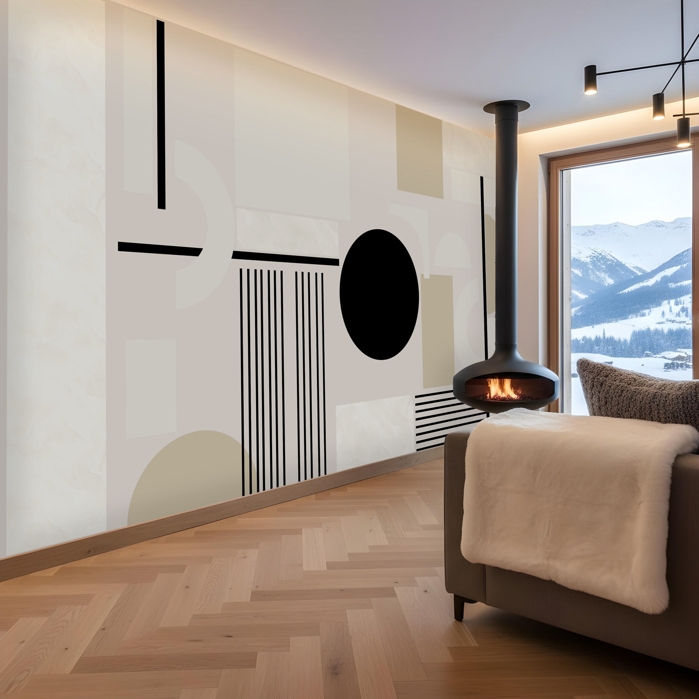 tapisserie chaleureuse et moderne