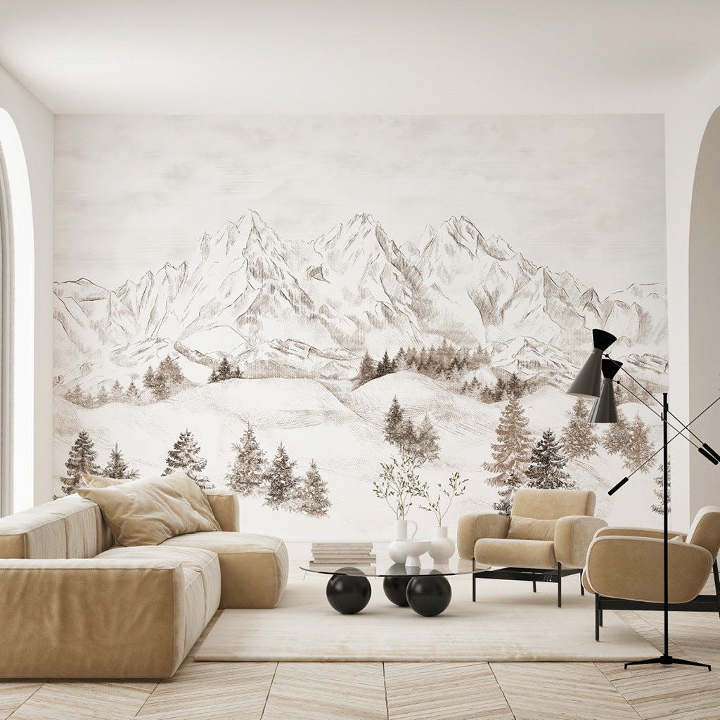 papier peint montagne annecy mountain mural