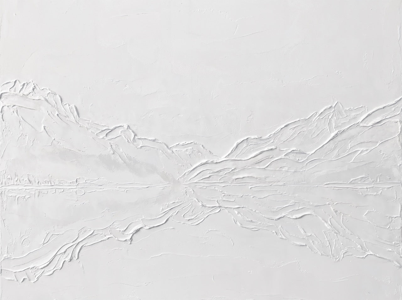 Papier peint abstrait lac Annecy - Cloud dancer