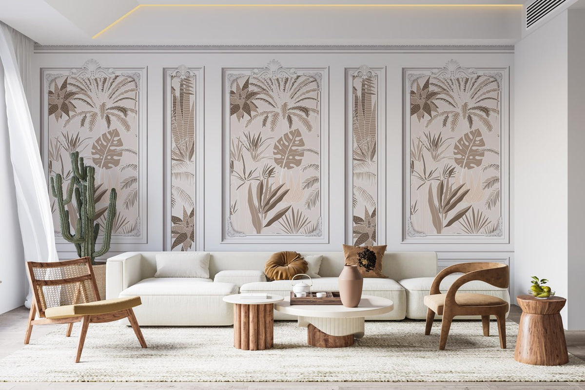 Haussmann plant molding wallpaper