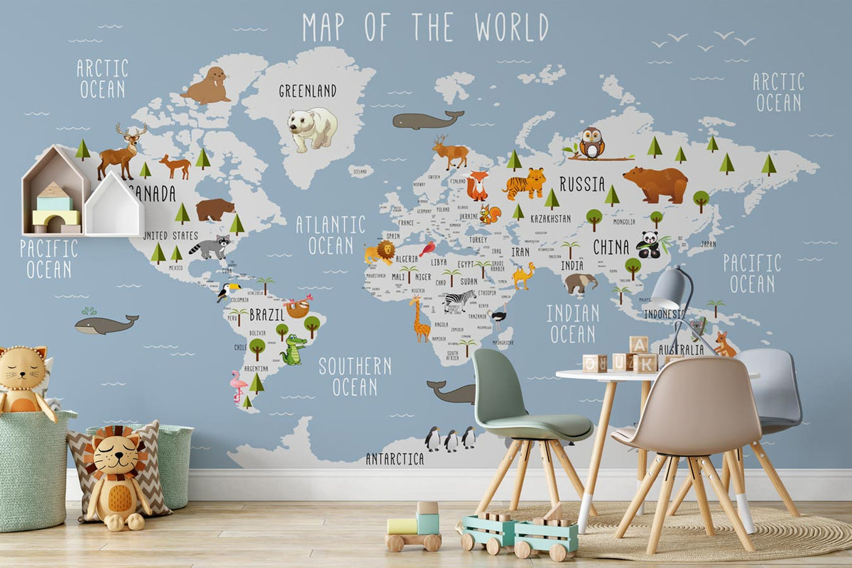 Animales de tarjetas de World World de Wallpaper Illustrated