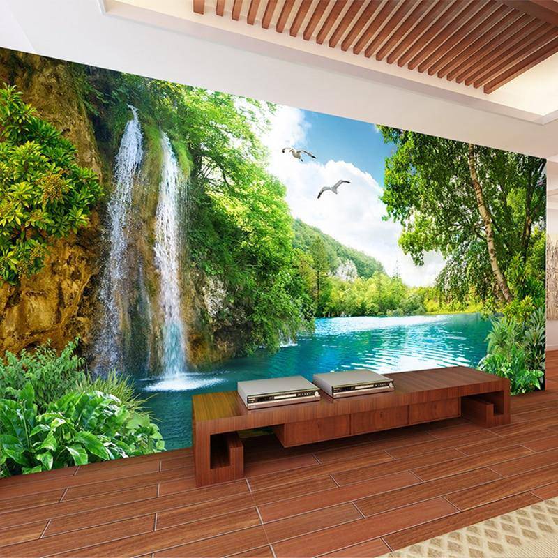 Papier peint Cascade détente - papier peint sur mesure francais - muralconcept