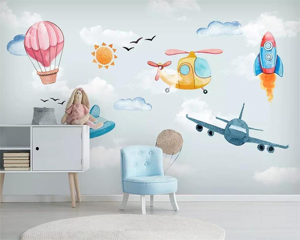 Papier peint chambre enfant Avion