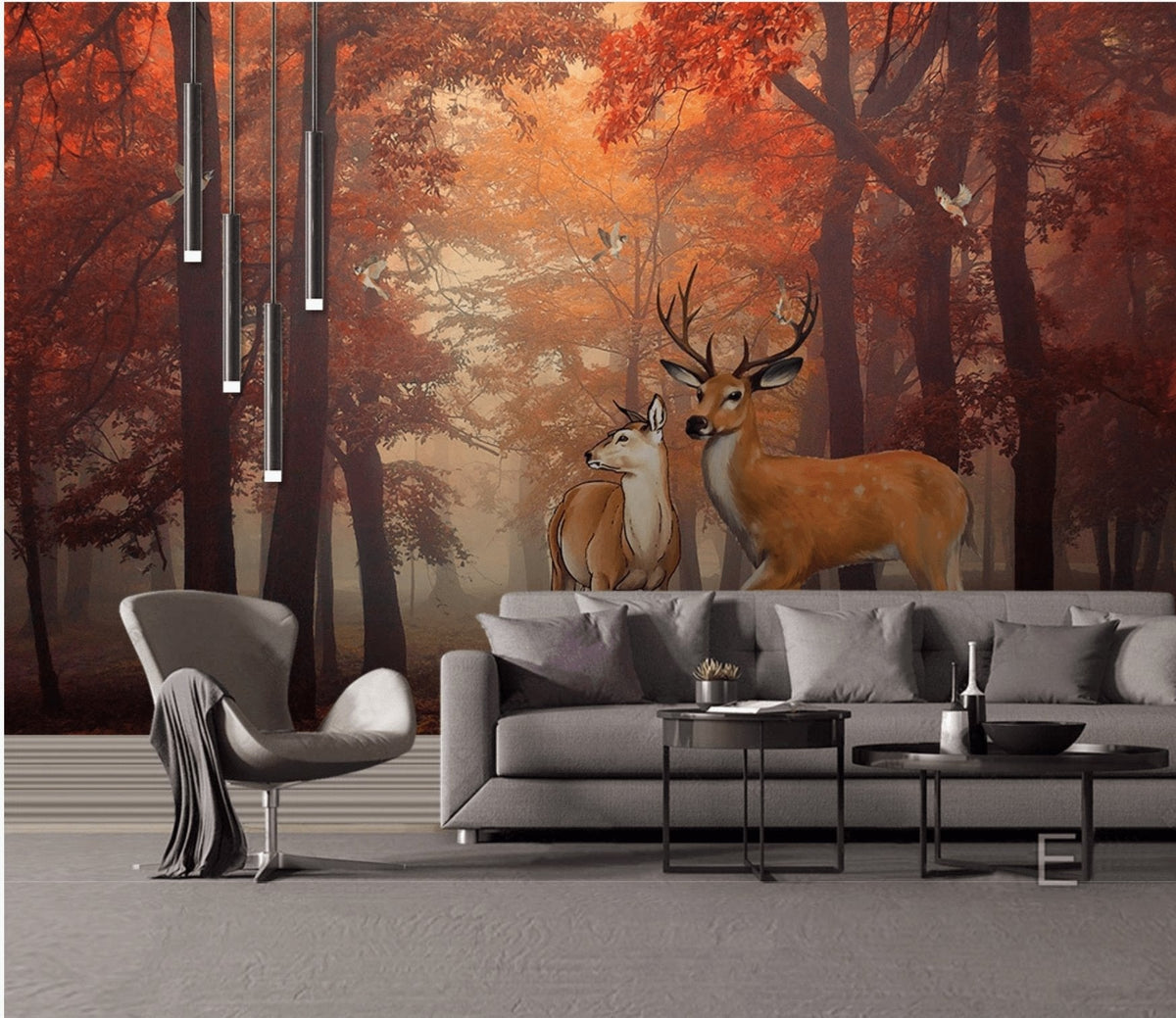 Autumn Forest & Deer wallpaper