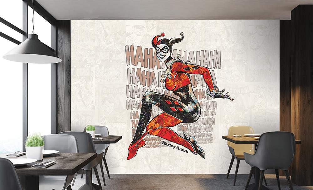 Carta da parati panoramica del fumetto d'epoca Harley Quinn