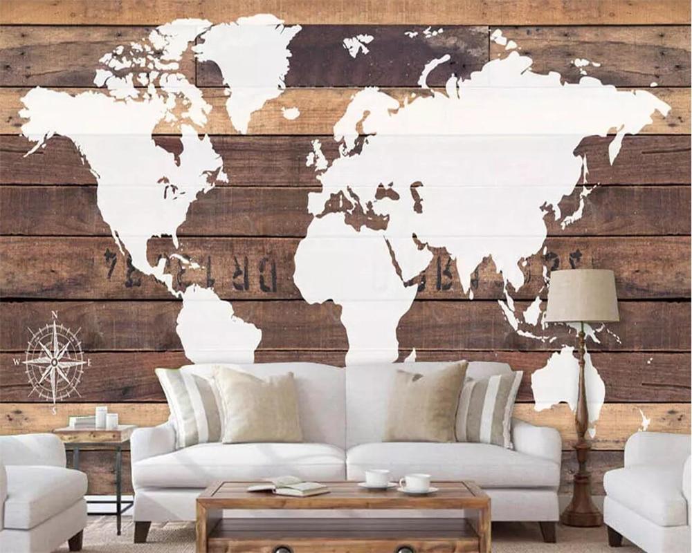 Papier peint WorldMap Vintage - papier peint sur mesure francais - muralconcept