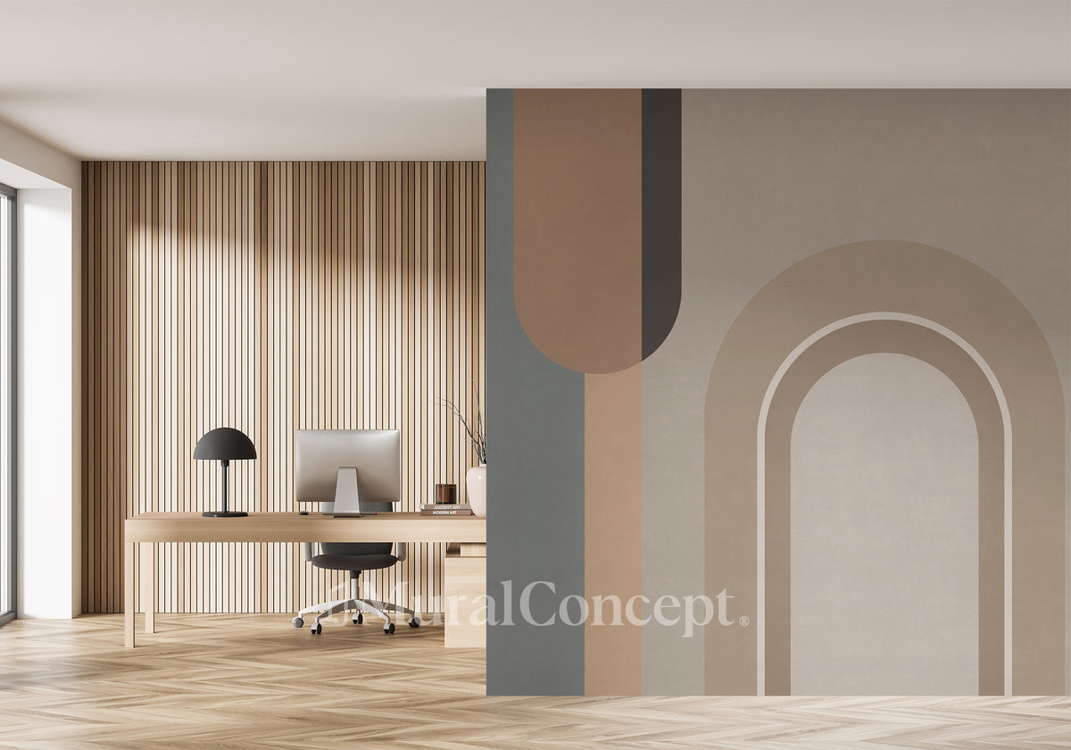 Trendy architectural office wallpaper