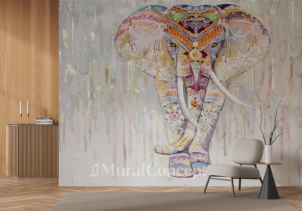 Indian Boho Elephant Wallpaper