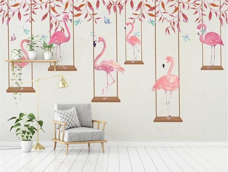 Papel tapiz de flamingo