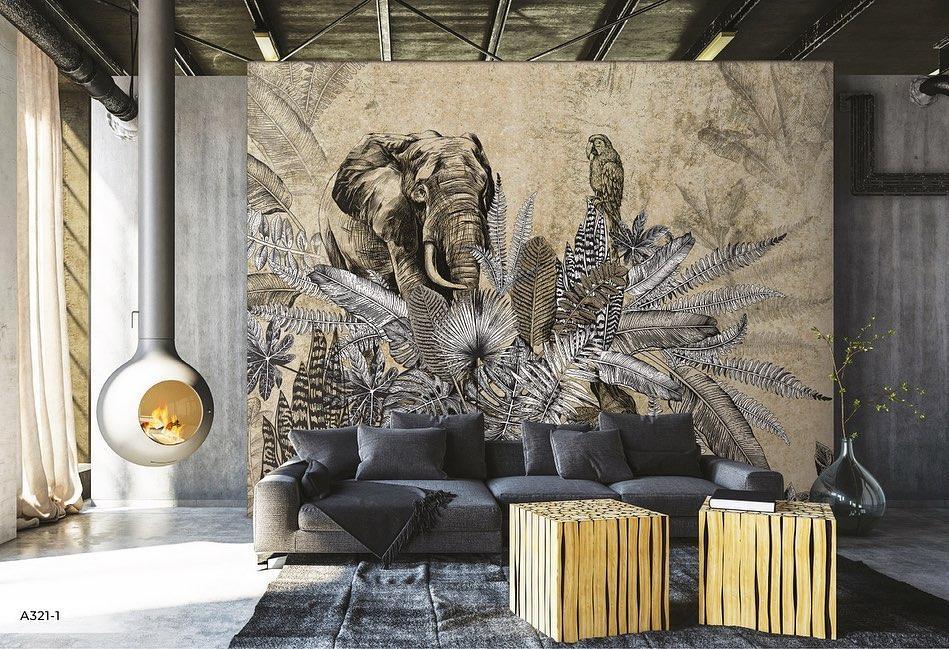 Java Sepia panoramic wallpaper - Muralconcept