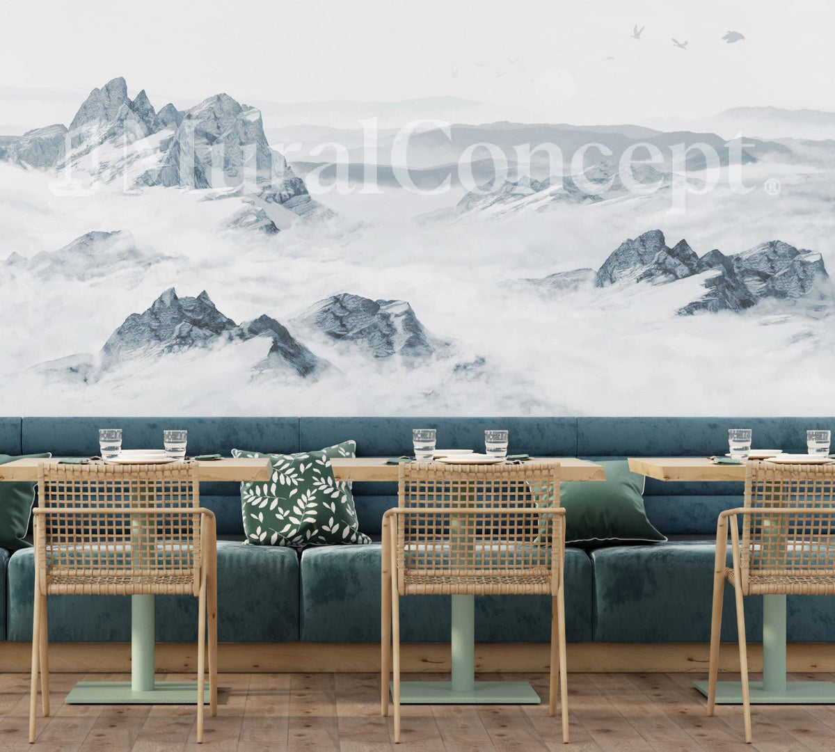 Blue mountain restaurant wallpaper
