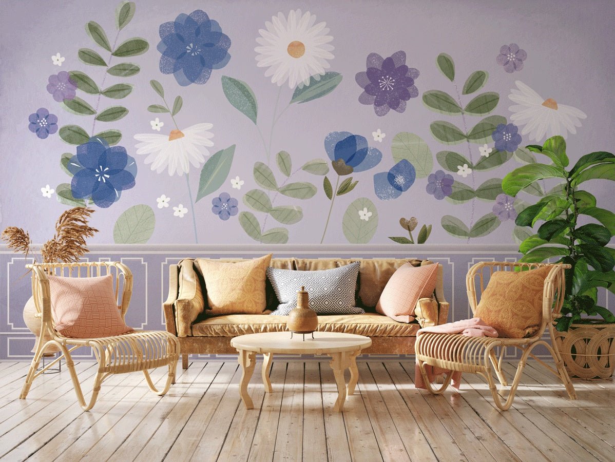 Parma and spring floral wallpaper