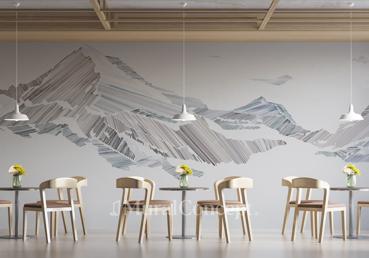 Papel pintado Restaurante estilo montaña
