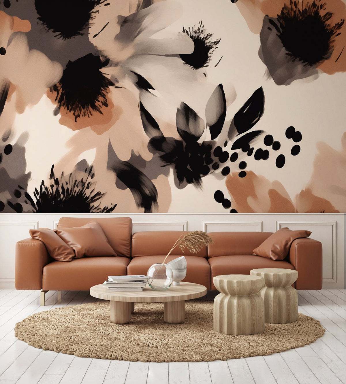 Hypnotische Blumenwallpaper