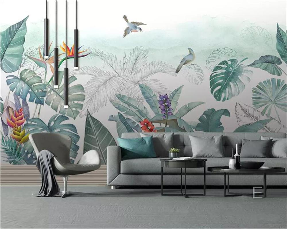 Papier peint Végétal & Bird Prestige - papier peint sur mesure francais - muralconcept