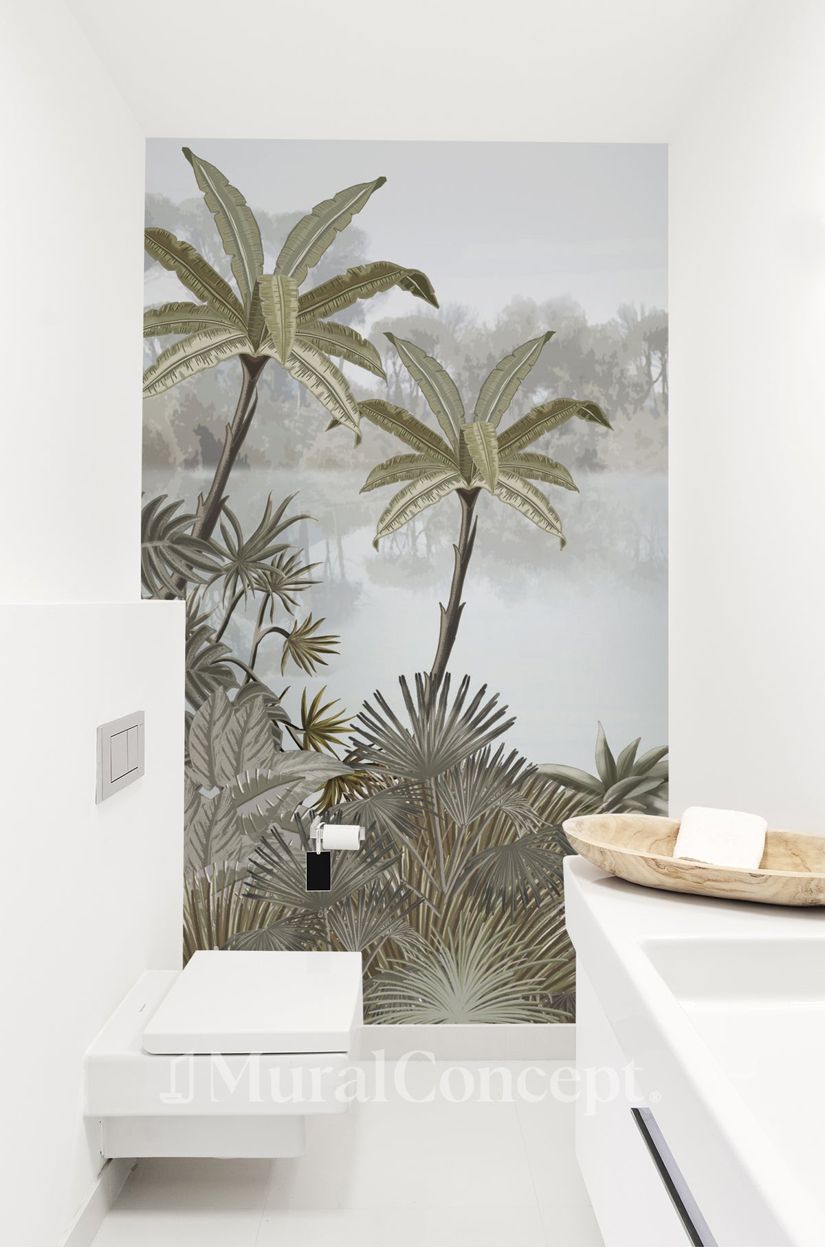 Wallpaper wc jungle trend paint